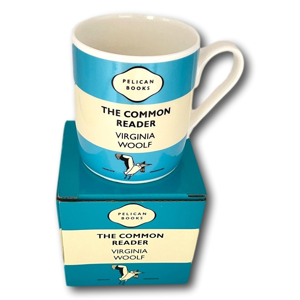 Pelican Classics Mug Common Reader Virginia Woolf 12 oz Blue New in Box Penguin